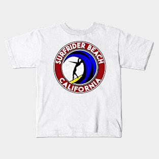 Surfrider Beach Malibu California Surfing Kids T-Shirt